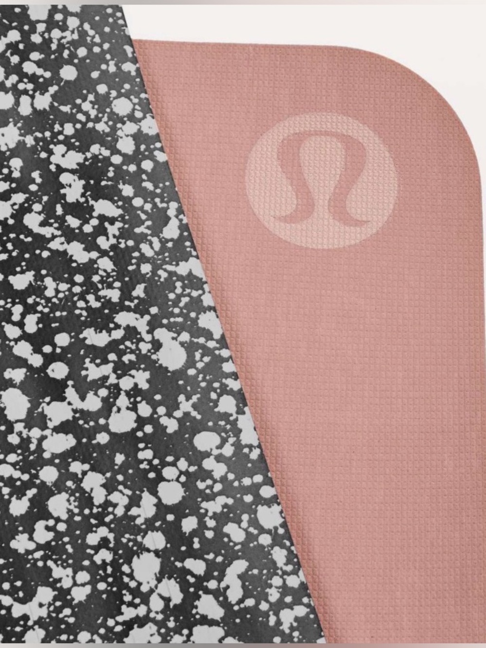 Lululemon The Reversible Mat 3mm Yoga Mat Black White Splatter Pink NEW